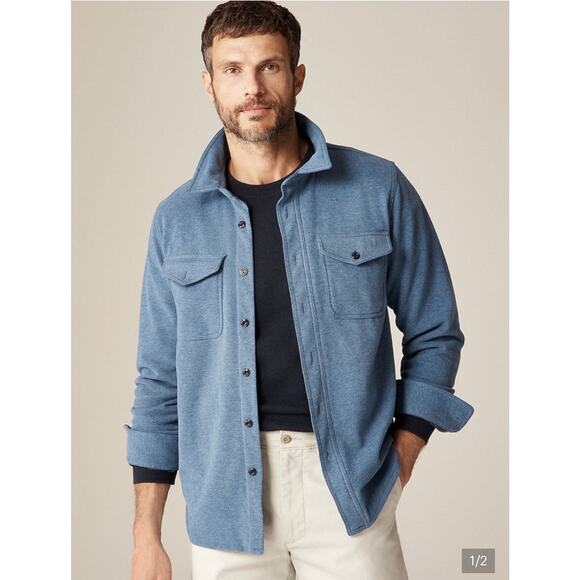 J. Crew Other - J. Crew Seaboard soft-knit shirt in Heather Blue Stripe NWT size XL
